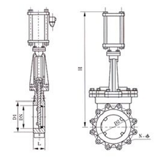 气动刀闸阀结构图